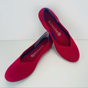 ROTHY’S “RETIRED” RED ROUND TOE FLATS
